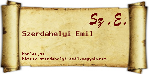 Szerdahelyi Emil névjegykártya