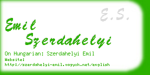 emil szerdahelyi business card